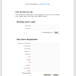 Kubrick stylesheet login and registration forms example