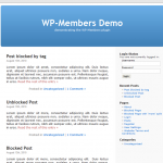 Kubrick stylesheet sidebar login widget example